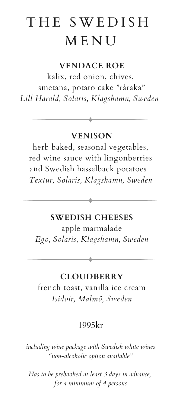 swedish menu restaurant malmo